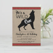 ワイルドワンボーイズファーストバースデーパーティ招待状 招待状 (スタンド正面)