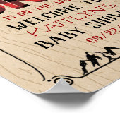 ワイルドワンボーイズ素朴プレイドランバージャックベイビーシャワー ポスター (角)