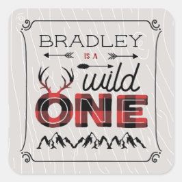 ワイルドワンボーイズ素朴プレイドランバージャック1st誕生日 スクエアシール