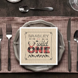 ワイルドワンボーイズ素朴プレイドランバージャック1st誕生日 スタンダードカクテルナプキン