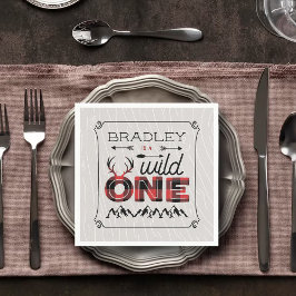 ワイルドワンボーイズ素朴プレイドランバージャック1st誕生日 スタンダードカクテルナプキン