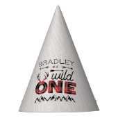 ワイルドワンボーイズ素朴プレイドランバージャック1st誕生日 パーティーハット (正面)