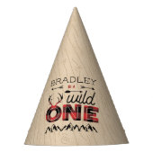 ワイルドワンボーイズ素朴プレイドランバージャック1st誕生日 パーティーハット (正面)