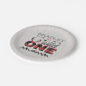 ワイルドワンボーイズ素朴プレイドランバージャック1st誕生日 ペーパープレート (アングル)