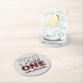 ワイルドワンボーイズ素朴プレイドランバージャック1st誕生日 ラウンドペーパーコースター (インサイチュ)