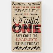 ワイルドワンボーイズ素朴プレイドランバージャック1st誕生日 横断幕 (縦)