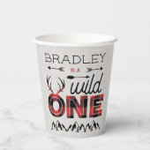 ワイルドワンボーイズ素朴プレイドランバージャック1st誕生日 紙コップ (裏面)