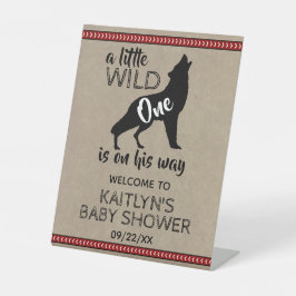 ワイルドワンボーイズ赤ちゃんシャワーへようこそ 台座サイン