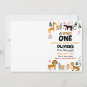 ワイルドワンボーイファースト誕生日フォト招待状 招待状 (正面)