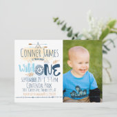 ワイルドワンボーイファースト誕生日招待状 招待状 (スタンド正面)