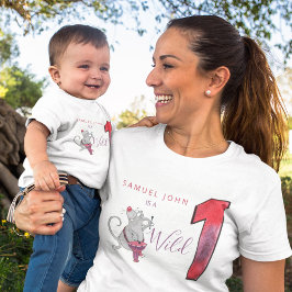 ワイルドワンボーイ最初の誕生日おもしろいキャラクターパーティー トドラーTシャツ