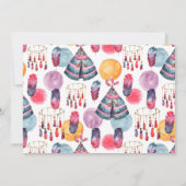 ワイルドワンボーイ最初の誕生日トライバルPHOTOパーティー 招待状 (裏面)