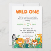 ワイルドワンボーイ誕生日招待状 招待状 (正面)