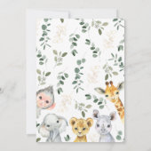 ワイルドワンボーイ赤ちゃんシャワー 招待状 (裏面)