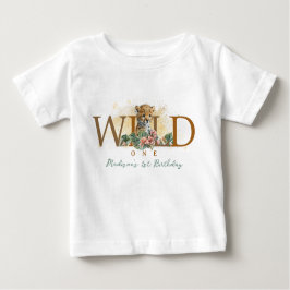 ワイルドワンボーイ1歳の誕生日 ベビーTシャツ