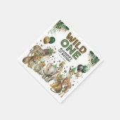 ワイルドワンボーイ1stバースデーサファリパーティー動物 スタンダードカクテルナプキン (角)