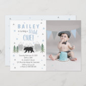 ワイルドワンボーイ1stバースデーフォト招待状 招待状 (正面/裏面)