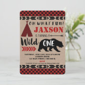 ワイルドワンボーイ1st最初の誕生日の招待クラフト 招待状 (スタンド正面)