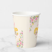ワイルドワンマスタード&ピンクワイルドフラワー誕生日 紙コップ (右)