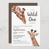 ワイルドワンママとベビーキリン赤ちゃんシャワー 招待状 (正面/裏面)