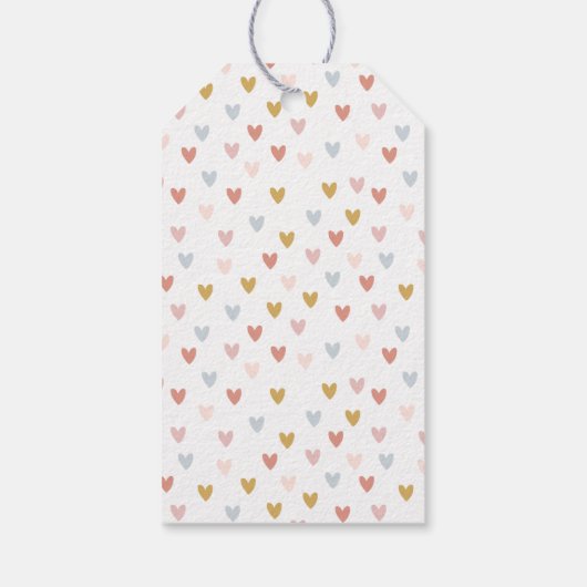 ワイルドワンミュート虹の女の子の最初の誕生日パーティー ギフトタグ (裏面)