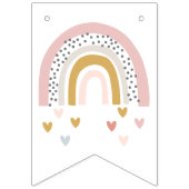 ワイルドワンミュート虹の女の子の最初の誕生日パーティー バンティングフラッグ (第1の旗)