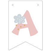 ワイルドワンミュート虹の女の子の最初の誕生日パーティー バンティングフラッグ (第3の旗)