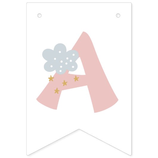 ワイルドワンミュート虹の女の子の最初の誕生日パーティー バンティングフラッグ (第3の旗)