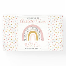 ワイルドワンミュート虹の女の子の最初の誕生日パーティー