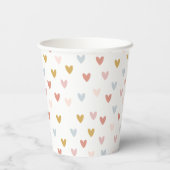 ワイルドワンミュート虹の女の子の最初の誕生日パーティー 紙コップ (裏面)