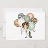 ワイルドワンモダン写真1歳の誕生日 招待状 (裏面)