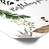 ワイルドワンモダン最初男女兼用の誕生日 ポスター (角)