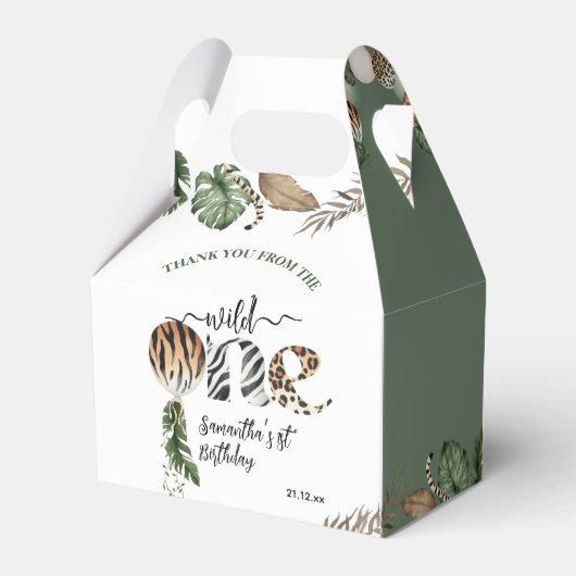 ワイルドワンモダン男女兼用の1歳の誕生日 フェイバーボックス (裏面サイド)