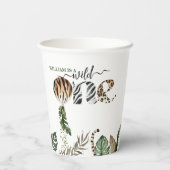 ワイルドワンモダン男女兼用の1歳の誕生日 紙コップ (裏面)