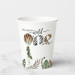 ワイルドワンモダン男女兼用の1歳の誕生日 紙コップ