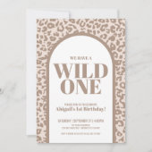 ワイルドワンモダン1歳の誕生日パーティー 招待状 (正面)