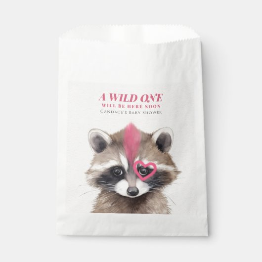 ワイルドワンモホークアライグマ赤ちゃんシャワー フェイバーバッグ (正面)