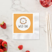 ワイルドワンライオンの最初の誕生日 縁ありカクテルナプキン (インサイチュ)