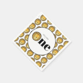 ワイルドワンライオンサファリテーマ1歳 スタンダードカクテルナプキン (角)