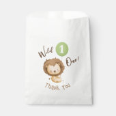 ワイルドワンライオンセージ緑バルーンボーイ第1誕生日 フェイバーバッグ (正面)