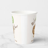 ワイルドワンライオンセージ緑バルーンボーイ第1誕生日 紙コップ (右)