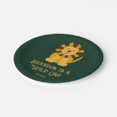 ワイルドワンライオンバースデーパーティージャングルサファリ ペーパープレート (アングル)