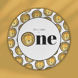 ワイルドワンライオンボーイズ1歳 ペーパープレート