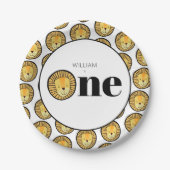 ワイルドワンライオンボーイズ1歳 ペーパープレート (正面)