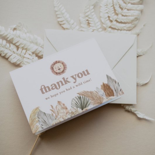 ワイルドワンライオン写真サンキューカード サンキューカード