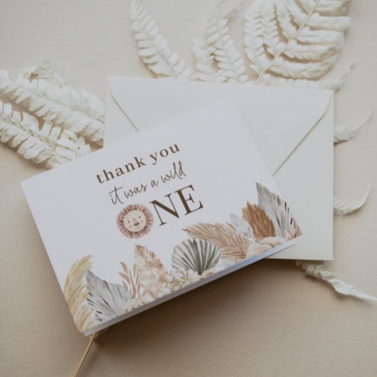 ワイルドワンライオン写真サンキューカード サンキューカード