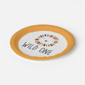 ワイルドワンライオン最初の誕生日紙プレート ペーパープレート (アングル)