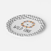 ワイルドワンライオン最初の誕生日紙プレート ペーパープレート (アングル)