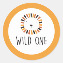 ワイルドワンライオン最初の誕生日紙プレート