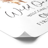 ワイルドワンライオン気球ファースト誕生日歓迎 ポスター (角)